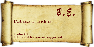 Batiszt Endre névjegykártya
